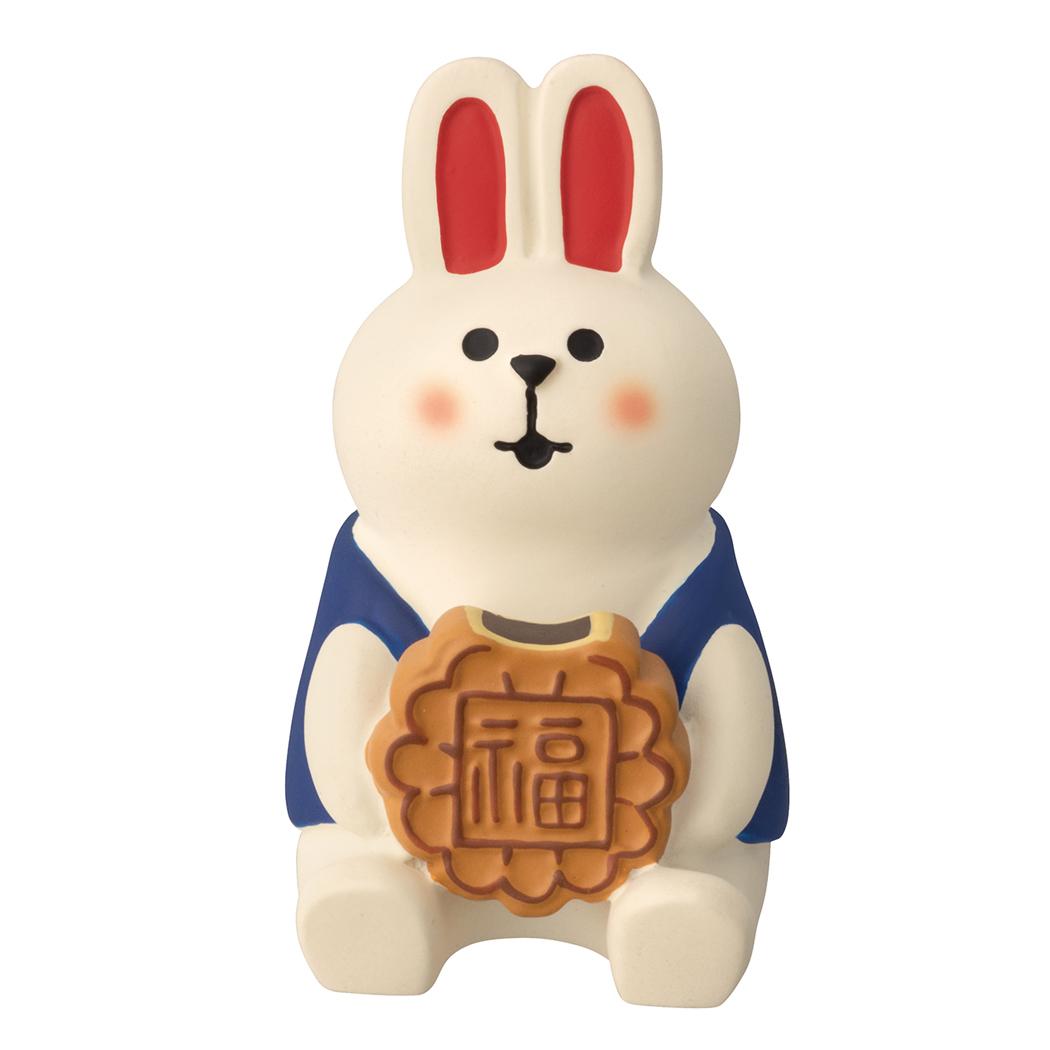 ぽっちゃりうさぎ 月餅 マスコット concombre デコレ インテリア かわいい プレゼント