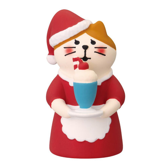 ウエイトレス猫 クリスマス マスコット concombre デコレ インテリア かわいい メール便可