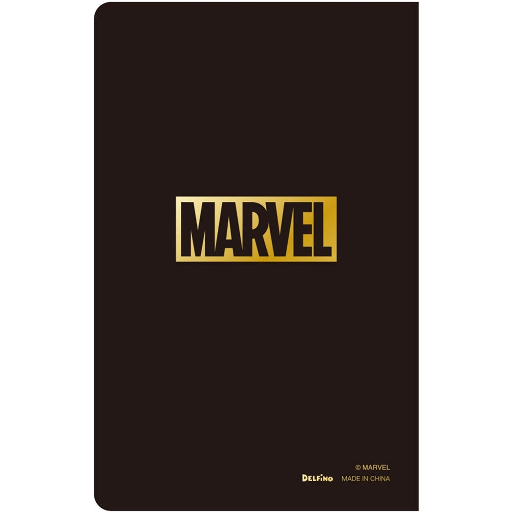 アイアンマン 横罫 ノート 箔押し ノート マーベル デルフィーノ 文房具 ギフト 雑貨  メール便可 MARVELCorner