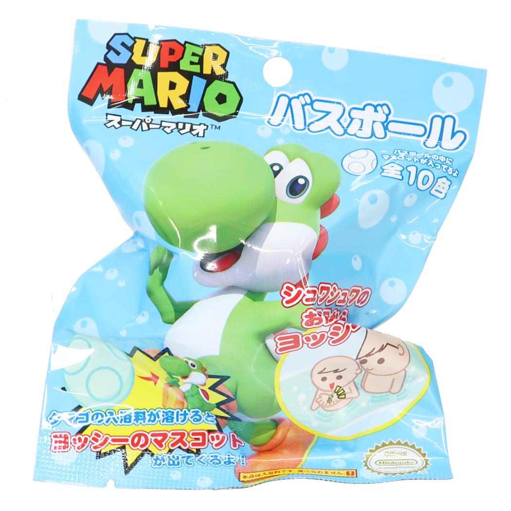スーパーマリオ 入浴剤 マスコットが飛び出すバスボール 全10色 ヨッシー 単品 どれか1個