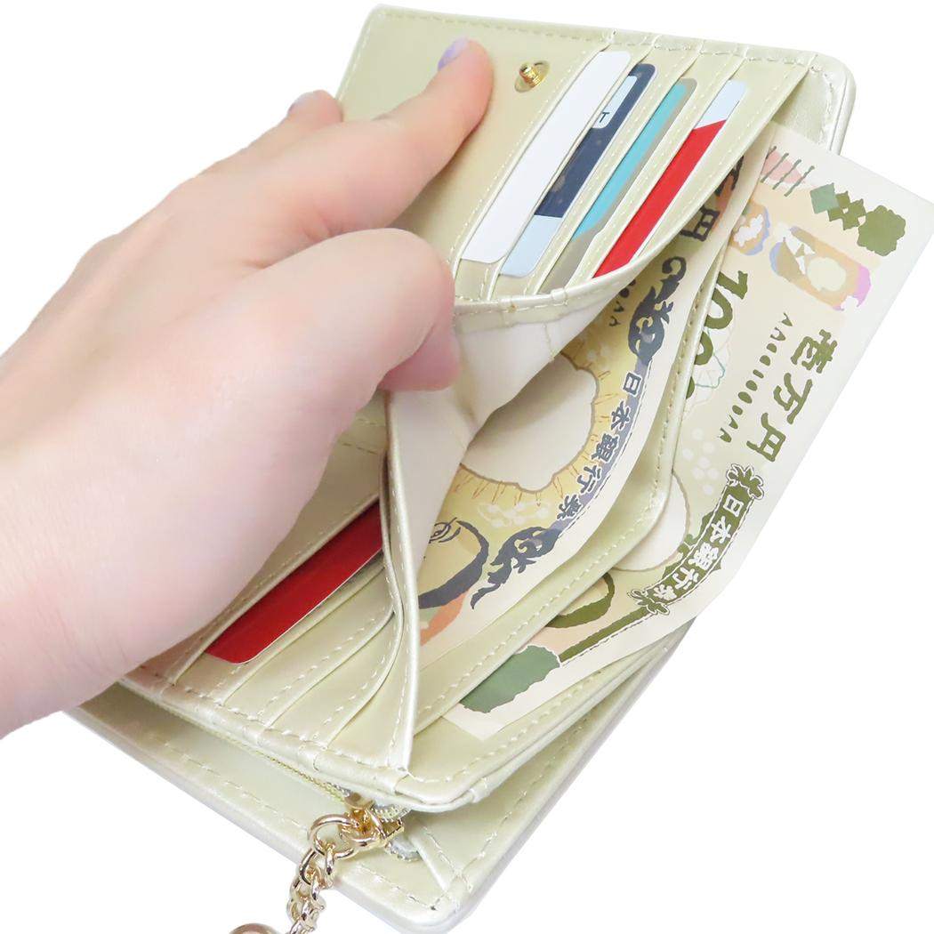 LF深札入れ ラウンド札入れ ラウンドショートウォレット 二つ折り財布 マイメロディ エンジェルメタル サンリオ サンアート レディース プレゼント