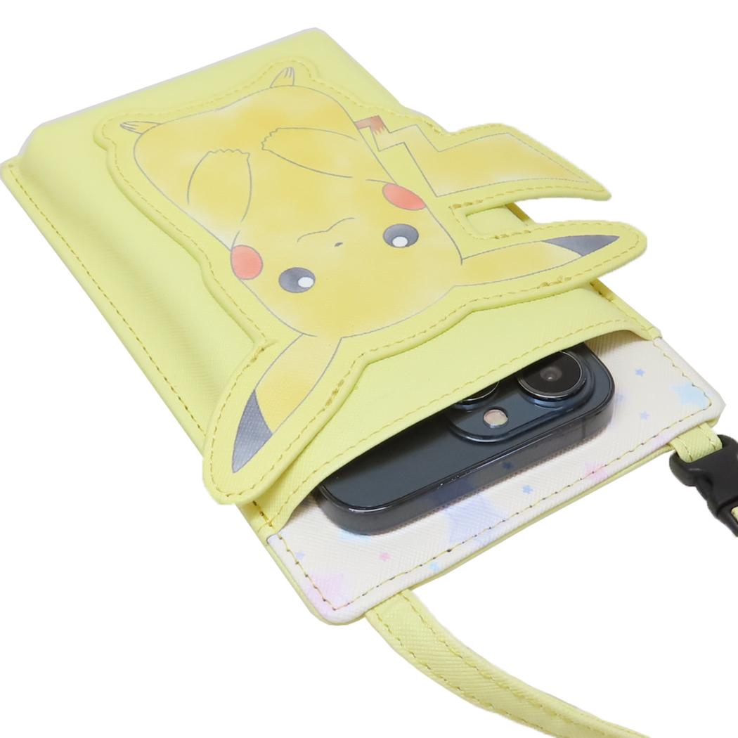 ダイカットウォレットショルダー スマホポーチ ポケットモンスター ピカチュウ ポケモン サンアート マルチショルダーポーチ 多機能小物入れ