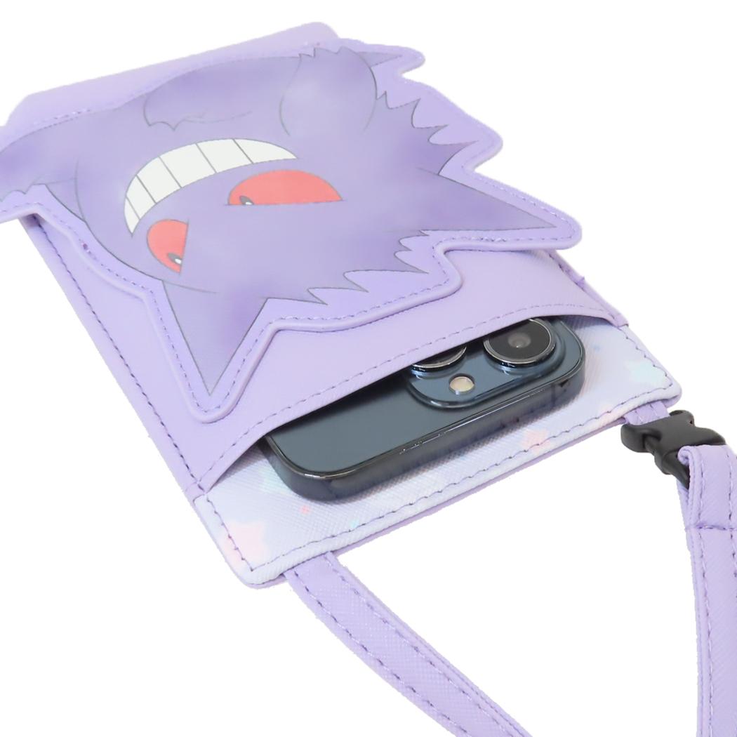 ダイカットウォレットショルダー スマホポーチ ポケットモンスター ゲンガー ポケモン サンアート マルチショルダーポーチ 多機能小物入れ