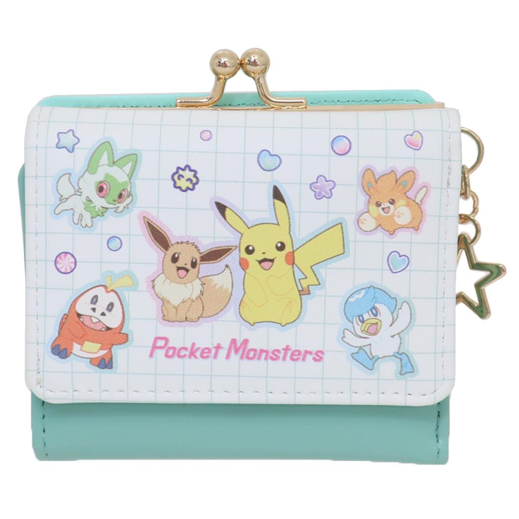口金ミニ財布 三つ折りコンパクト財布 ミニウォレット ポケットモンスター Candyシリーズ ポケモン サンアート レディース ミニ財布 プレゼント ギフト