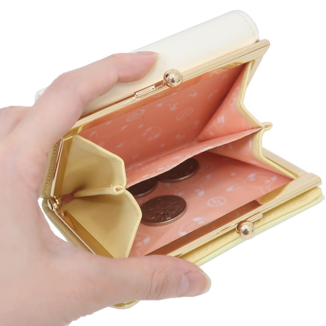 口金ミニ財布 三つ折りコンパクト財布 ミニウォレット ポケットモンスター キルトシリーズ イエロー ポケモン サンアート レディース ミニ財布 プレゼント ギフト