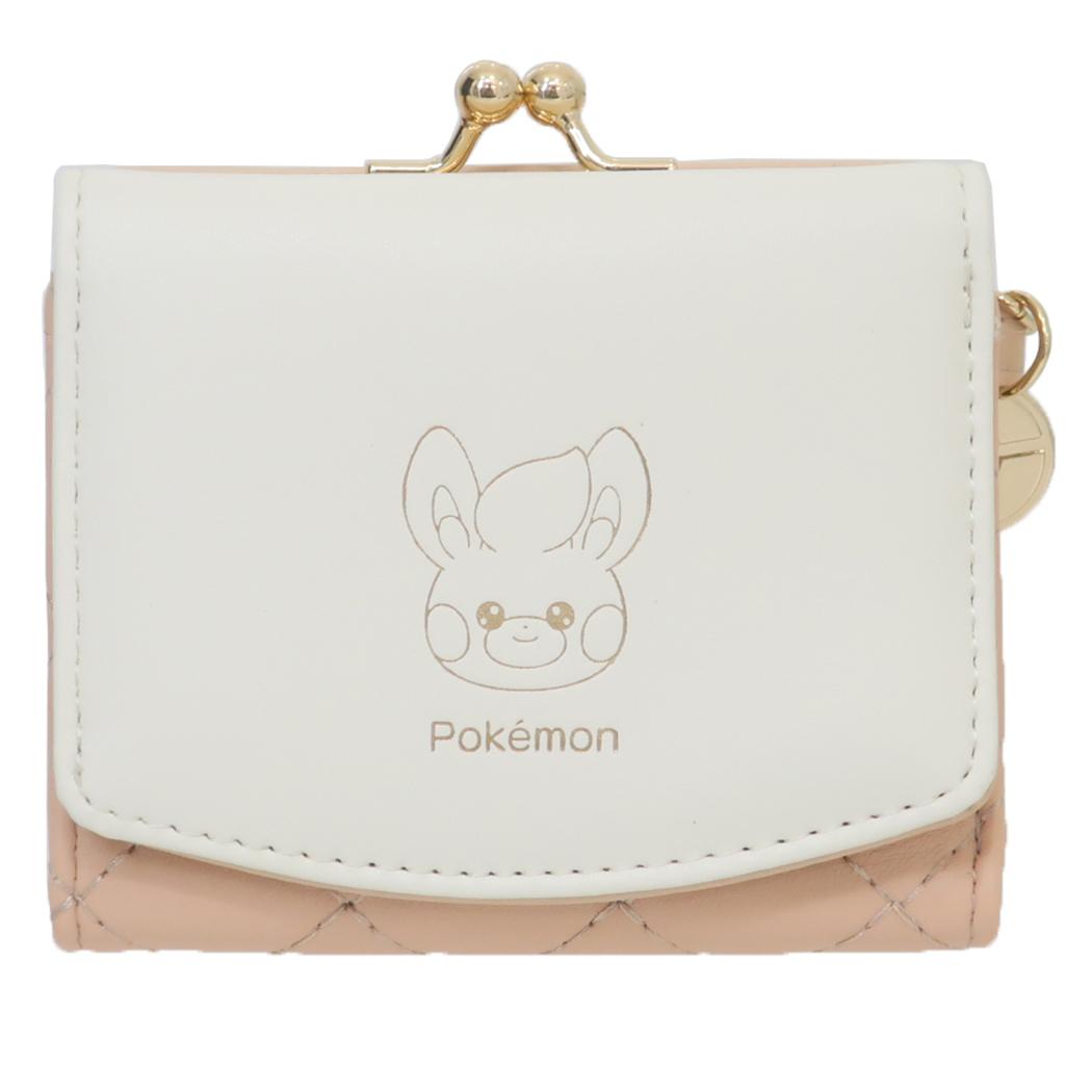 口金ミニ財布 三つ折りコンパクト財布 ミニウォレット ポケットモンスター キルトシリーズ オレンジ ポケモン サンアート レディース ミニ財布 プレゼント ギフト