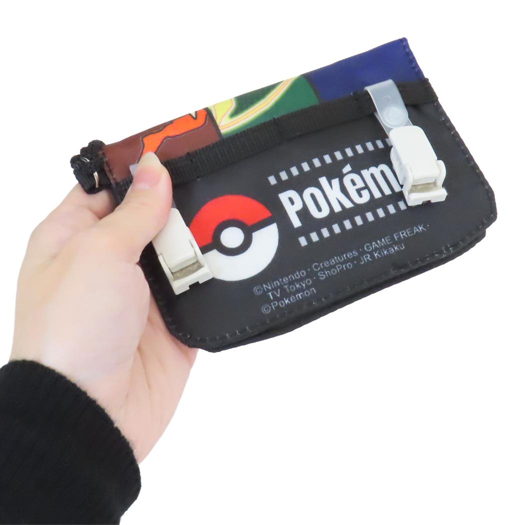 ネックコード付きミニおでかけウォレット クリップポケット ポケットモンスター BK ポケモン サンアート キッズポシェット 子ども メール便可