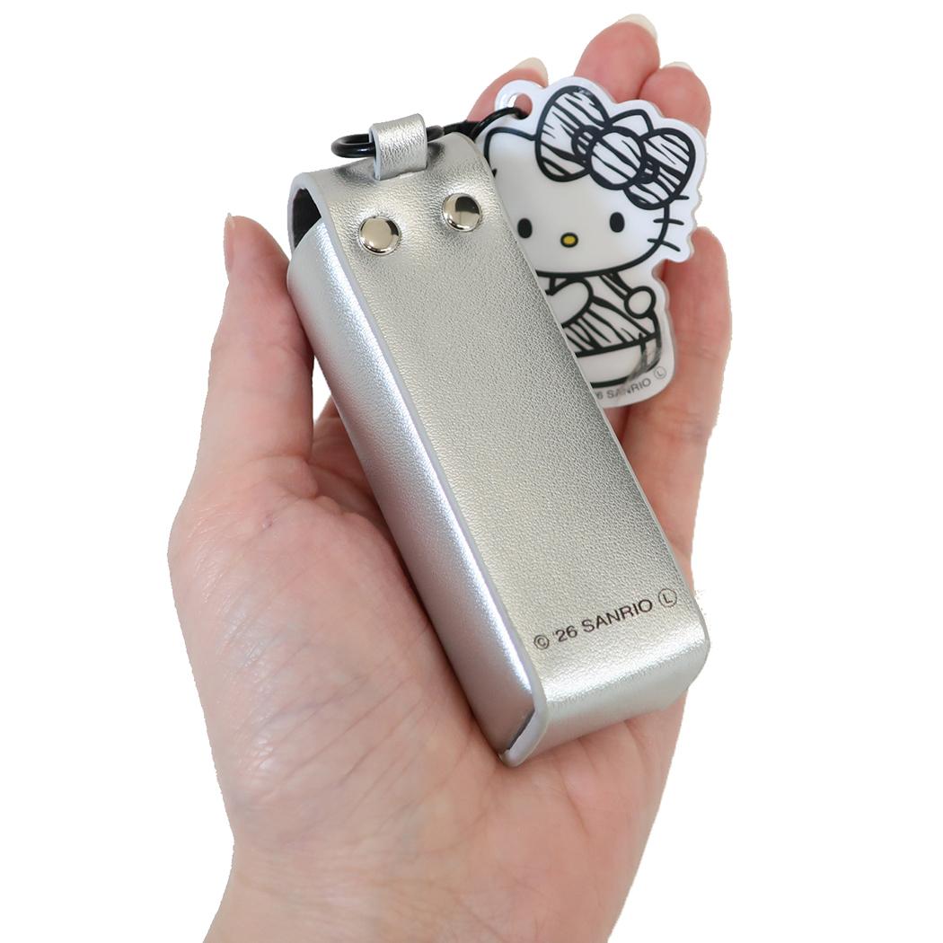 ハローキティ ミニポーチ リップケースチャーム シルバー サンリオ リップ入れ キャラクター グッズ シネマコレクション
