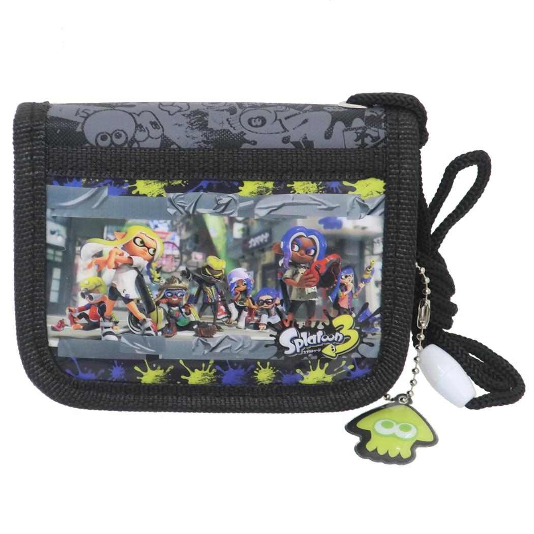 キッズウォレット 子供用財布 スプラトゥーン BLACK サンアート キッズ財布 メール便可