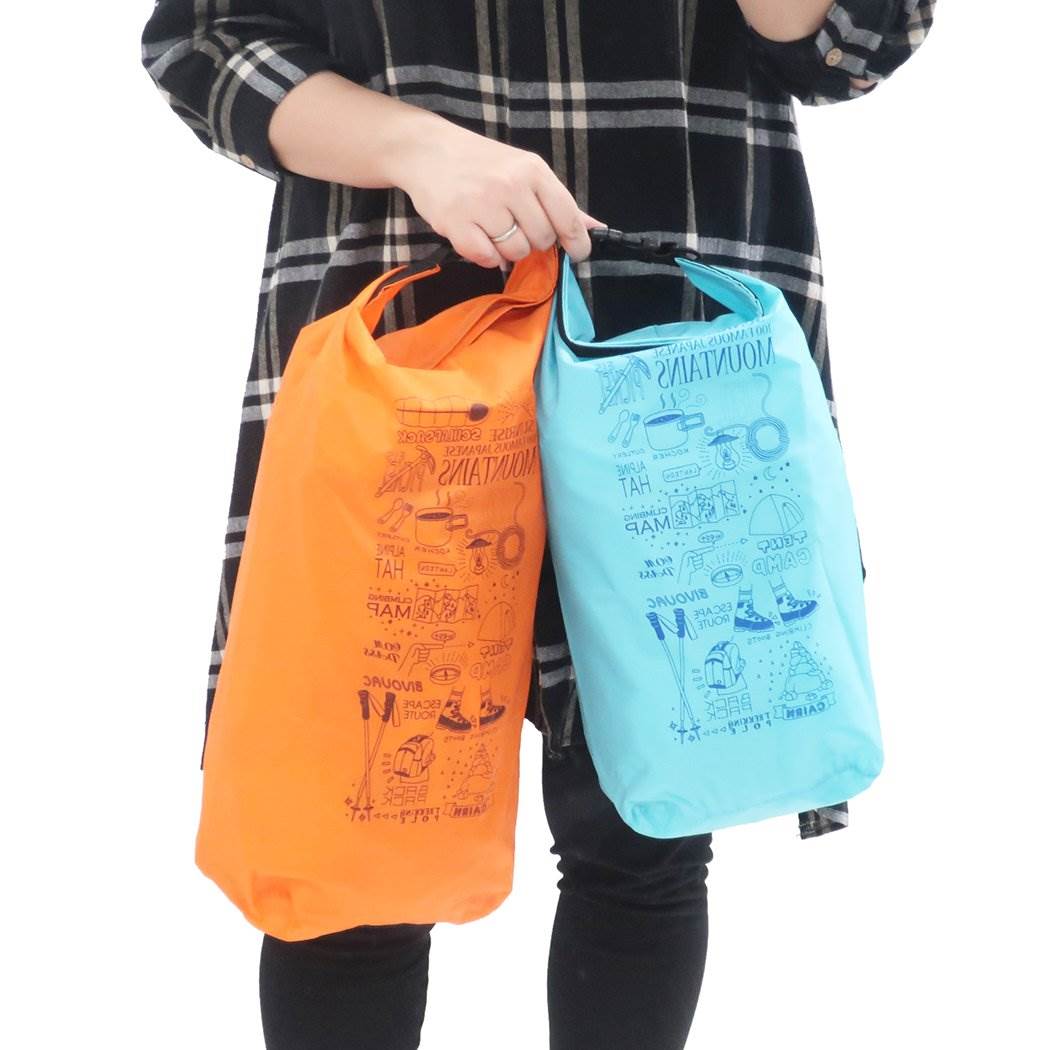 スタッフバッグ M 収納袋 日本百名山 オレンジ エイコー 収納用品 防水 軽量 トレッキング 登山