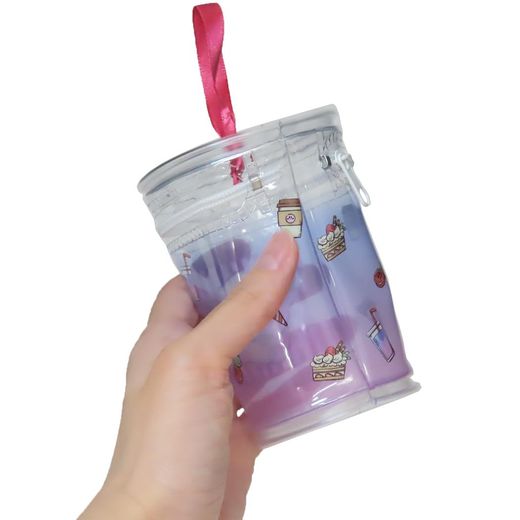 ドリンクカップ風ポーチ クリアポーチ 星のカービィ サニーデイ エンスカイ 小物入れ