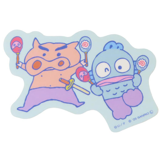 ダイカットステッカーミニ ダイカットシール クレヨンしんちゃんxはぴだんぶい オラのともだち 2 サンリオ エンスカイ スマホデコ メール便可
