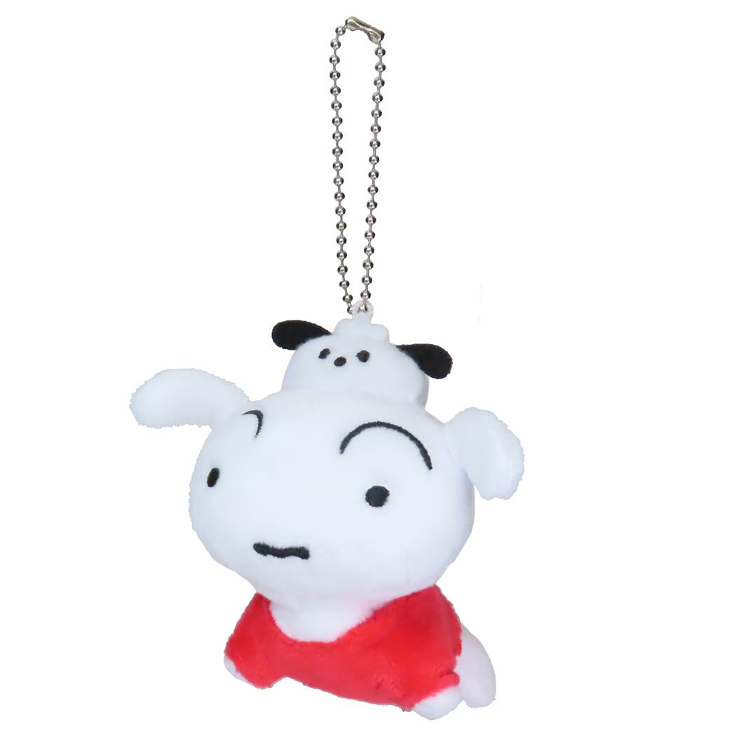 ぬいぐるみマスコット マスコット クレヨンしんちゃんxサンリオキャラクターズ シロ ポチャッコ サンリオ エンスカイ ボールチェーン ミニぬいぐるみ