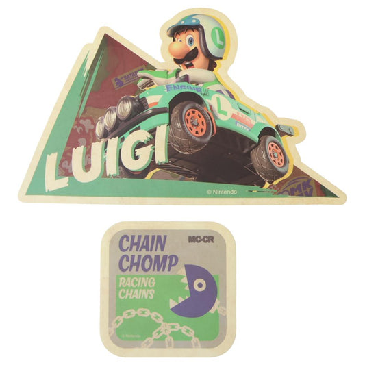 マリオカートワールド ダイカットシール トラベルステッカー 2枚セット 3ルイージ エンスカイ
