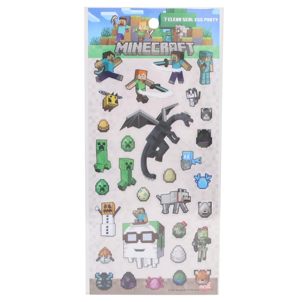 クリアシール シールシート マインクラフト 7 EGG PARTY Minecraft エンスカイ スマホデコ デコシール ゲームメール便可