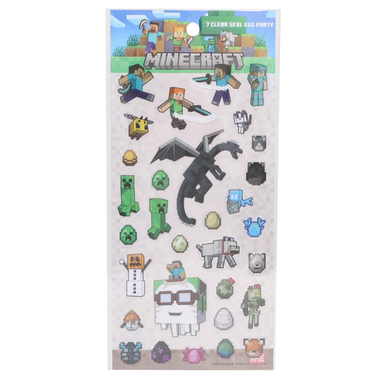 クリアシール シールシート マインクラフト 7 EGG PARTY Minecraft エンスカイ スマホデコ デコシール ゲームメール便可