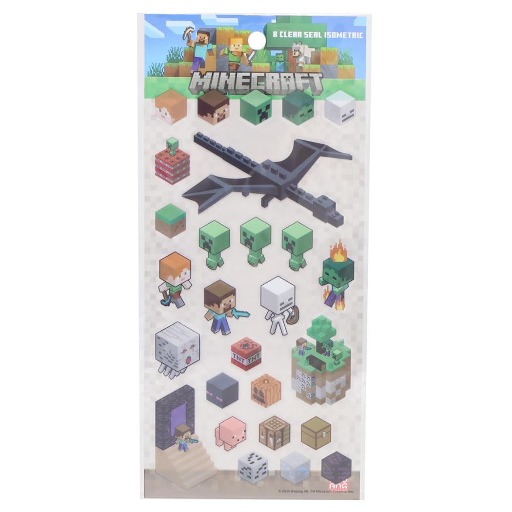 マインクラフト シールシート クリアシール 8 ISOMETRIC Minecraft エンスカイ スマホデコ デコシール ゲームキャラクター グッズ メール便可 シネマコレクション