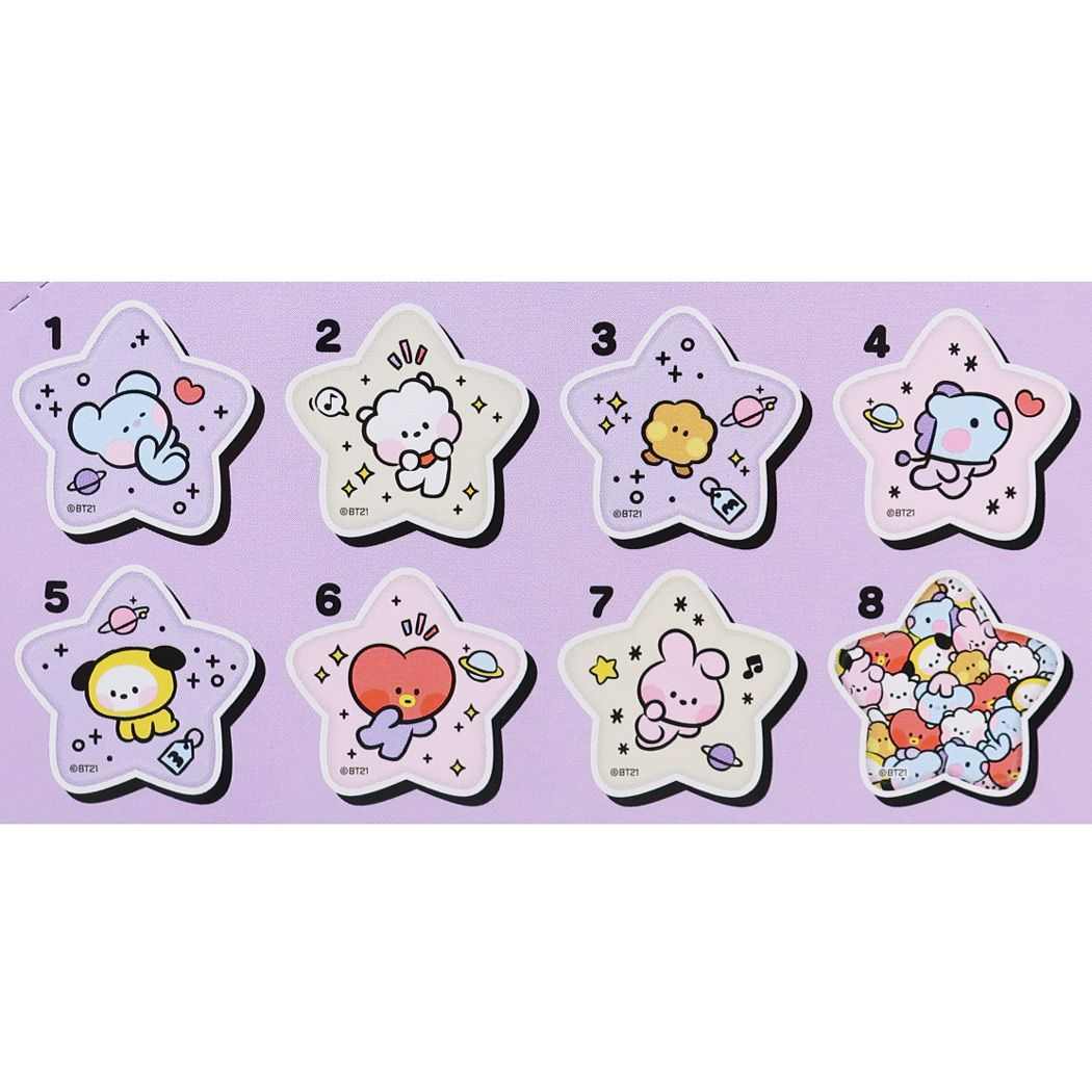 スターカンバッジコレクション 全8種 缶バッジ BT21 minini LINE FRIENDS エンスカイ コレクション雑貨 商品 メール便可