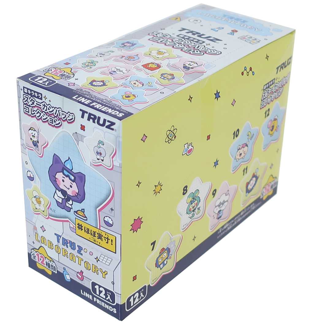キラキラスターカンバッジコレクション 全12種 缶バッジ TRUZ LINE FRIENDS エンスカイ コレクション雑貨 商品 メール便可
