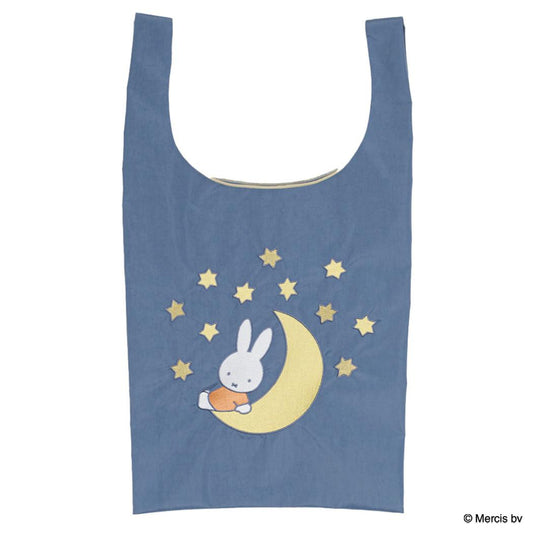 ショッピングバッグ エコバッグ ミッフィー MIFFY EMBROIDERY ネイビー ディックブルーナ エフエービージャパン お買い物バッグ 絵本メール便可