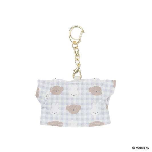 Tシャツチャーム キーリング ミッフィー BRUNA PLAID ブルー ディックブルーナ エフエービージャパン バッグチャーム 絵本メール便可