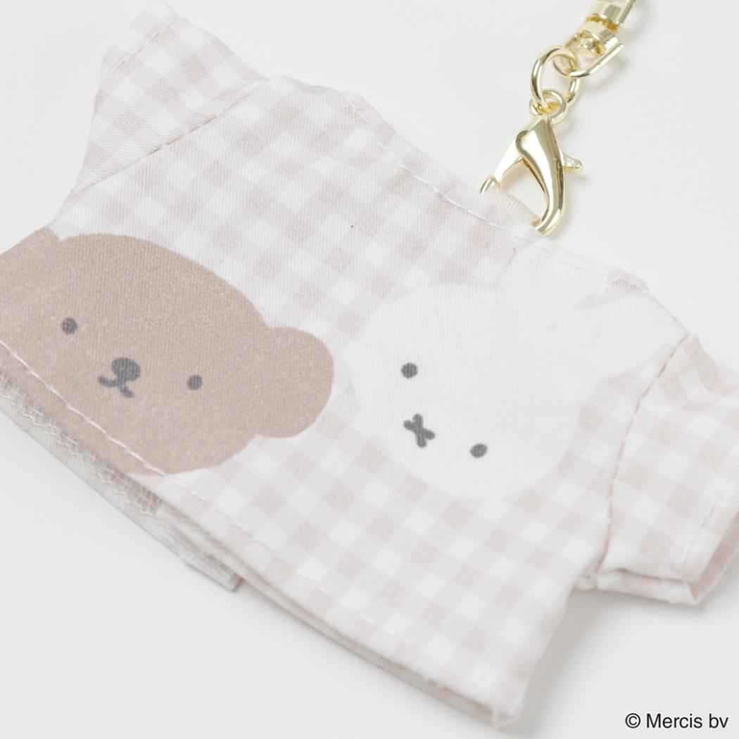 Tシャツチャーム キーリング ミッフィー BRUNA PLAID ピンク ディックブルーナ エフエービージャパン バッグチャーム 絵本メール便可