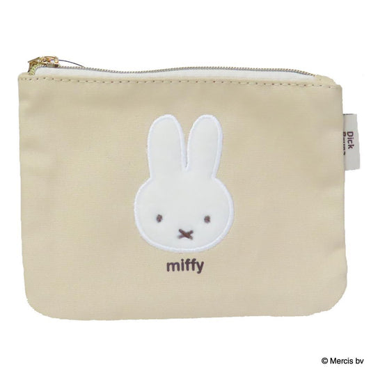 ミニフラットポーチ 平ポーチ ミッフィー BRUNA FLUFFY APPLIQUE ディックブルーナ エフエービージャパン 小物入れ 絵本メール便可