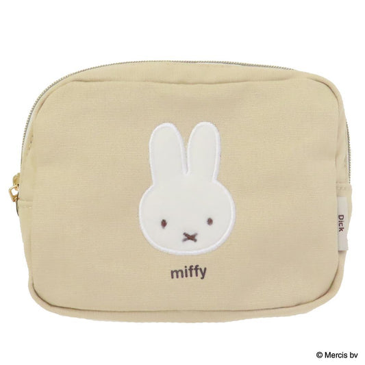 スクエアポーチ コスメポーチ ミッフィー BRUNA FLUFFY APPLIQUE ディックブルーナ エフエービージャパン 小物入れ メイクポーチ 絵本