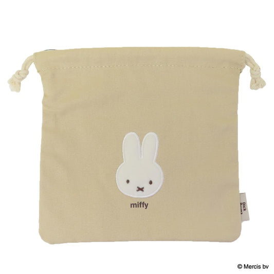 巾着ポーチ 巾着袋 ミッフィー BRUNA FLUFFY APPLIQUE ディックブルーナ エフエービージャパン 小物入れ 絵本メール便可