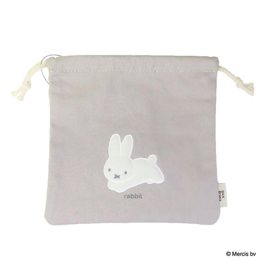 巾着ポーチ 巾着袋 ミッフィー BRUNA FLUFFY APPLIQUE ウサギ ディックブルーナ エフエービージャパン 小物入れ 絵本メール便可
