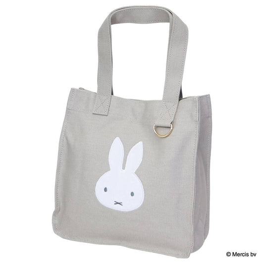 MIFFY BOA トートバッグ 手提げかばん ミッフィー グレー ディックブルーナ エフエービージャパン キャンバストート 絵本メール便可