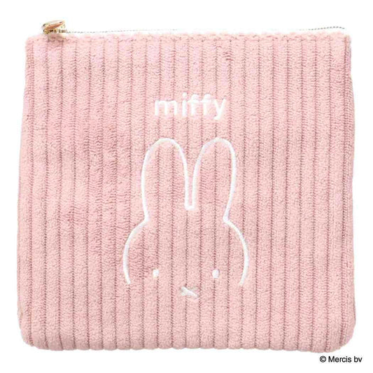 MIFFY CORDUROY ティッシュポーチ ミニポーチ ミッフィー ピンク ディックブルーナ エフエービージャパン ティッシュケース付きポーチ 絵本メール便可