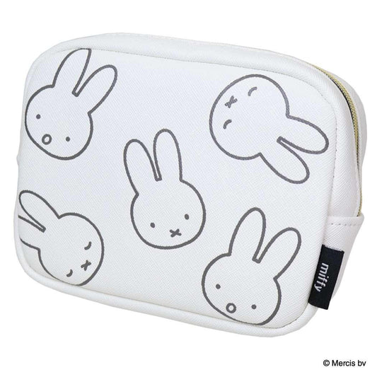 MIFFY LARGE MOTIF スクエアポーチ コスメポーチ ミッフィー アイボリー ディックブルーナ エフエービージャパン メイクポーチ 絵本
