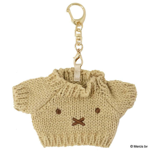 BRUNA KNIT MINI セーター型チャーム キーリング ミッフィー ベージュ ディックブルーナ エフエービージャパン バッグチャーム 絵本メール便可