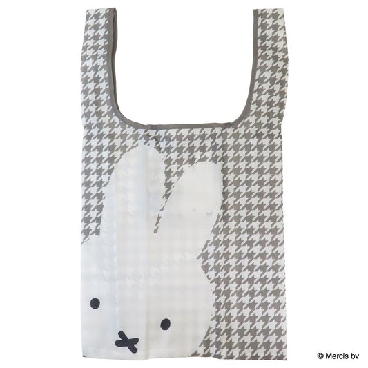 ショッピングバッグS エコバッグ ミッフィー Chidori＆Monotone 千鳥格子 ディックブルーナ エフエービージャパン お買い物かばん 折りたたみ 絵本メール便可