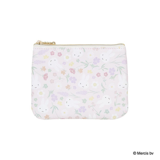 MIFFY Floral pattern ティッシュポーチ ミニポーチ ミッフィー ピンク ディックブルーナ エフエービージャパン 小物入れ 絵本メール便可