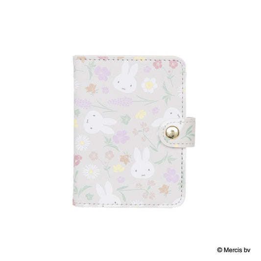 MIFFY Floral pattern カードケース カードポーチ ミッフィー ベージュ ディックブルーナ エフエービージャパン カード収納 絵本メール便可