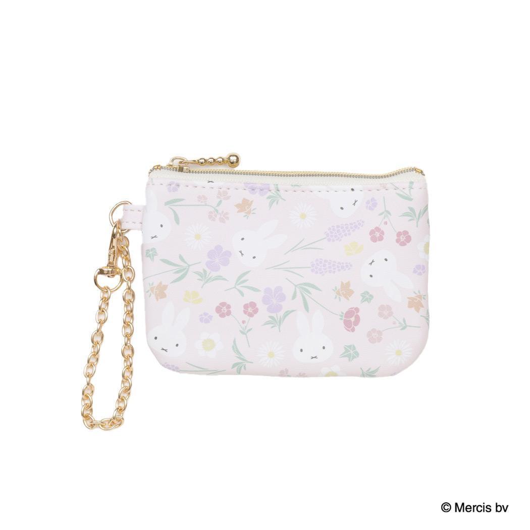ミッフィー 定期入れ MIFFY Floral pattern コイン＆パスケース ピンク ディックブルーナ エフエービージャパン ICカードケース 小銭入れ 絵本キャラクター グッズ メール便可 シネマコレクション