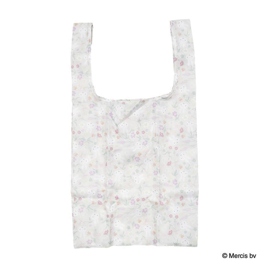 MIFFY Floral pattern ショッピングバッグS エコバッグ ミッフィー ベージュ ディックブルーナ エフエービージャパン お買い物バッグ 絵本メール便可