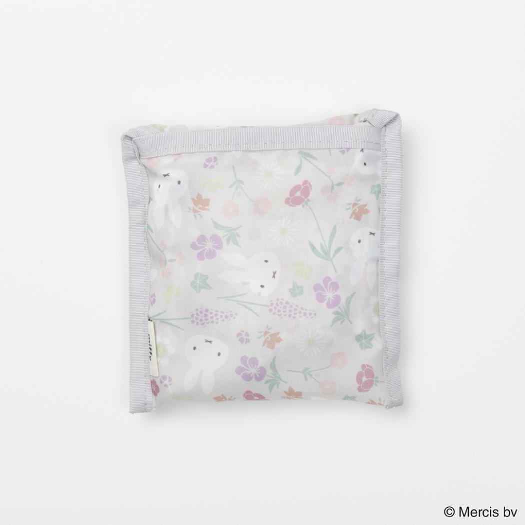 MIFFY Floral pattern ショッピングバッグS エコバッグ ミッフィー ベージュ ディックブルーナ エフエービージャパン お買い物バッグ 絵本メール便可