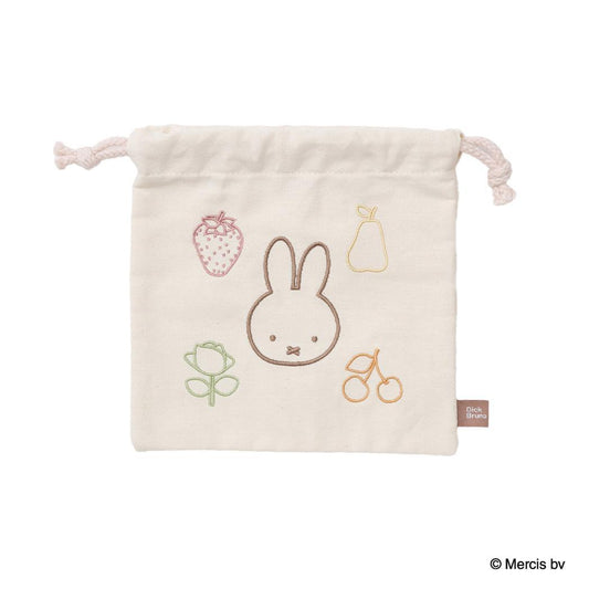 BRUNA Colorful Line きんちゃくポーチ 巾着袋 ミッフィー ディックブルーナ エフエービージャパン 小物入れ メイクポーチ 絵本メール便可