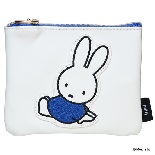 MIFFY PATCH ミニフラットポーチ 平ポーチ ミッフィー ブルーナブルー ディックブルーナ エフエービージャパン 小物入れ 絵本メール便可