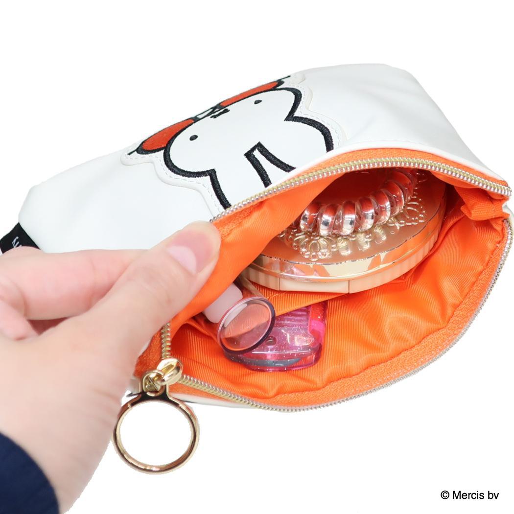 MIFFY PATCH ミニフラットポーチ 平ポーチ ミッフィー ブルーナレッド ディックブルーナ エフエービージャパン 小物入れ 絵本メール便可