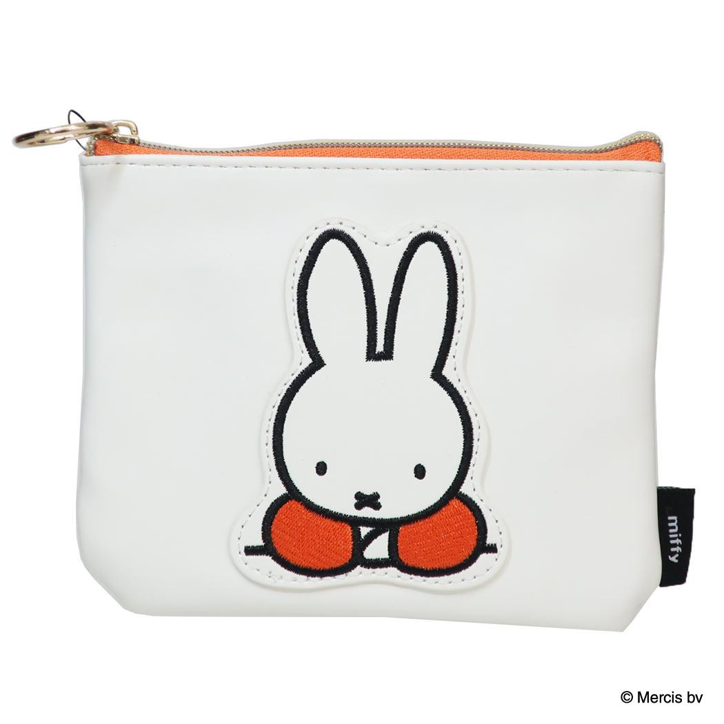 MIFFY PATCH ミニフラットポーチ 平ポーチ ミッフィー ブルーナレッド ディックブルーナ エフエービージャパン 小物入れ 絵本メール便可