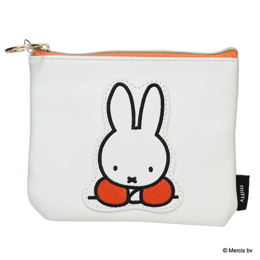 MIFFY PATCH ミニフラットポーチ 平ポーチ ミッフィー ブルーナレッド ディックブルーナ エフエービージャパン 小物入れ 絵本メール便可