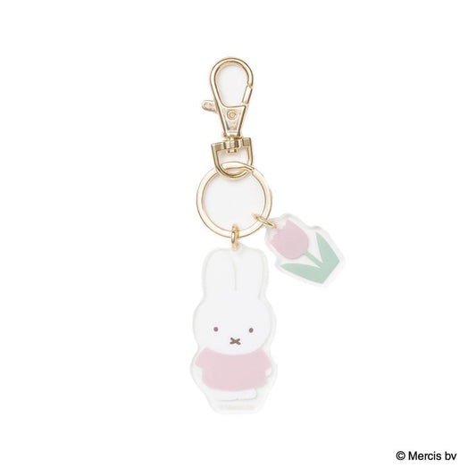 MIFFY RED＆PINK アクリルチャーム キーホルダー ミッフィー チューリップ ディックブルーナ エフエービージャパン プレゼント 絵本メール便可