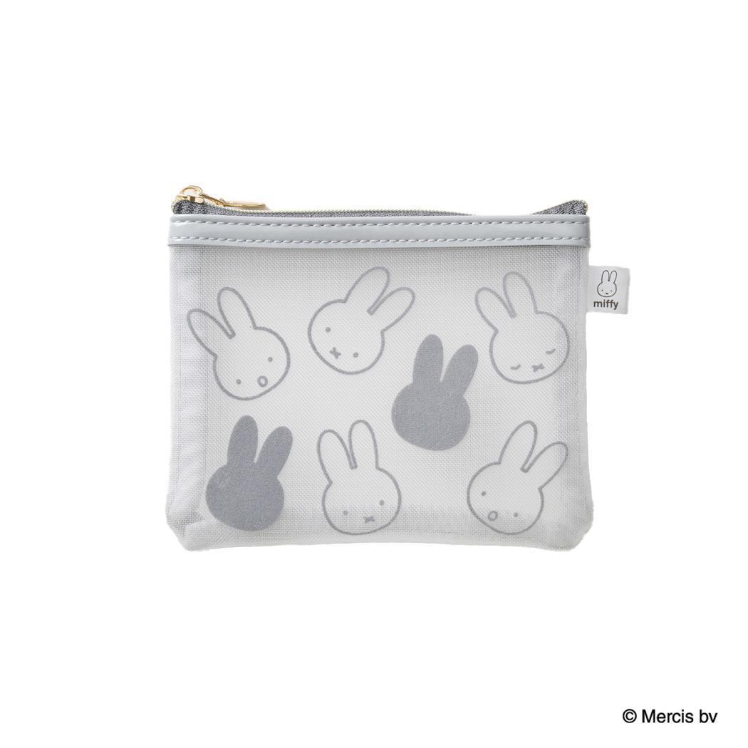 ミッフィー 平ポーチ MIFFY FLOCKY ミニフラットポーチ グレー ディックブルーナ エフエービージャパン 小物入れ 絵本キャラクター グッズ メール便可 シネマコレクション