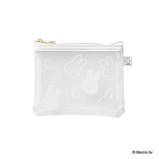 MIFFY FLOCKY ミニフラットポーチ 平ポーチ ミッフィー ホワイト ディックブルーナ エフエービージャパン 小物入れ 絵本メール便可