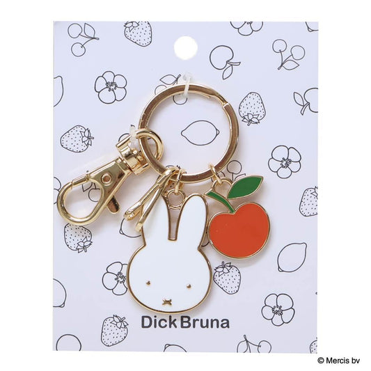 BRUNA FACE＆MOTIF 合金チャーム キーリング ミッフィー リンゴ ディックブルーナ エフエービージャパン バッグチャーム 絵本