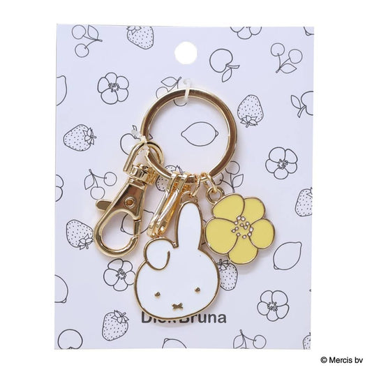 BRUNA FACE＆MOTIF 合金チャーム キーリング ミッフィー フラワー ディックブルーナ エフエービージャパン バッグチャーム 絵本